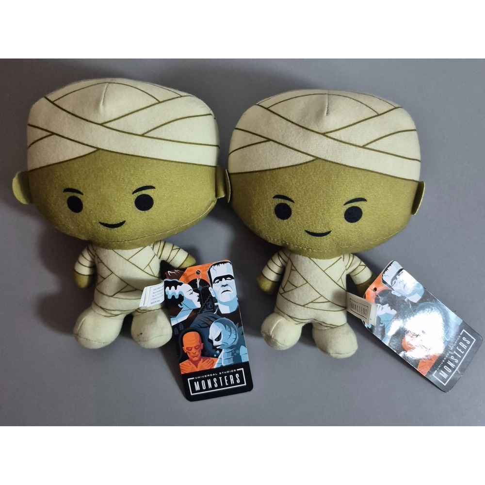 Lot 2 Universal Studios Monsters Plush Mummy Dolls 7" NEW WITH TAGS Toy Factory